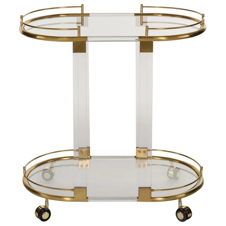 Lennon Bar Trolley - Brass - Safavieh
