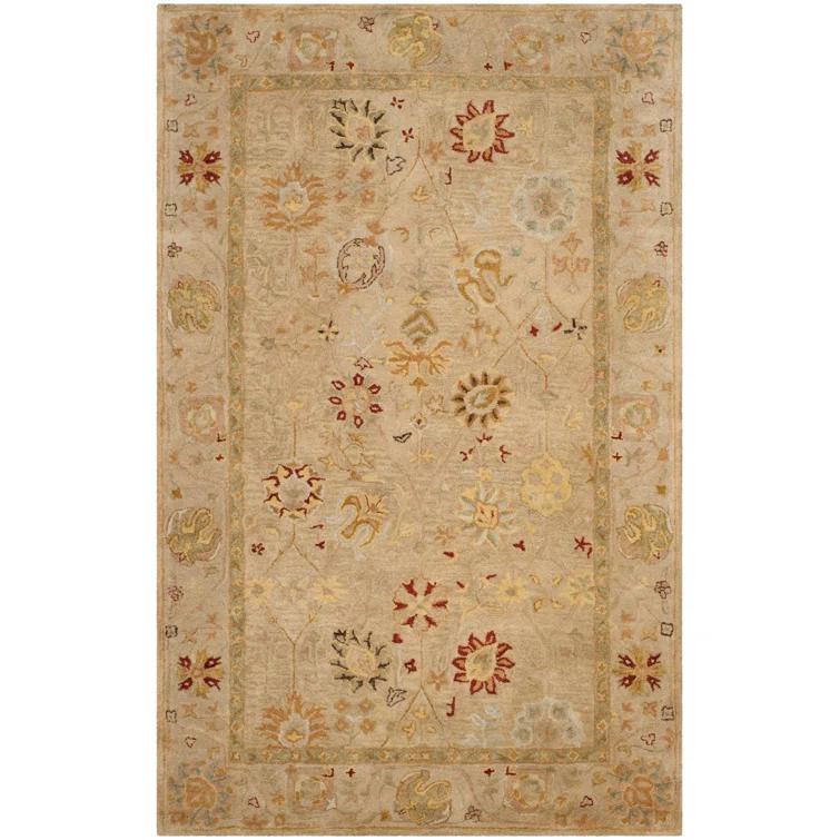 Antiquity AT859 Hand Tufted Indoor Accent Rug - Taupe/Beige - 2'x3' - Safavieh