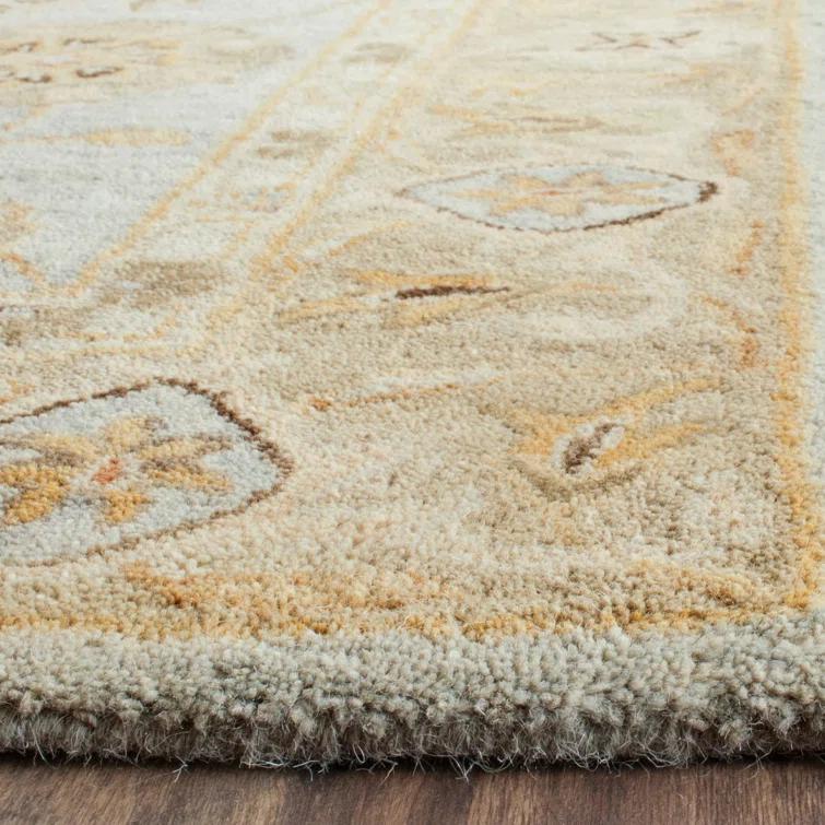 Antiquity AT856 Hand Tufted Area Rug - Light Blue/Sage - 3'x5' - Safavieh.