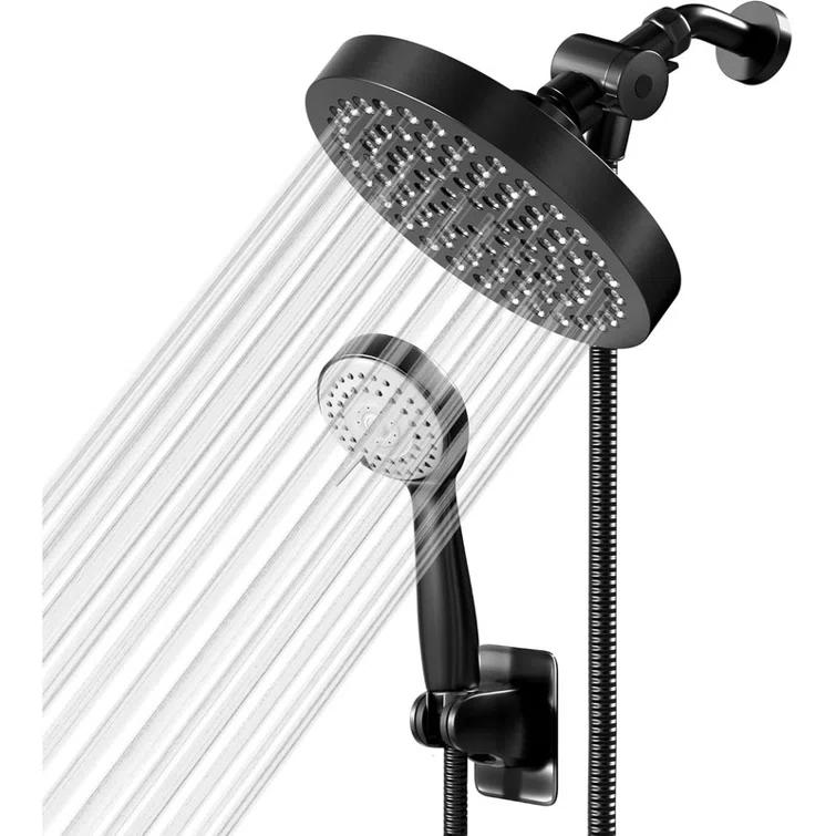 JASODI F09DHPYG9D 6 Inch High Pressure Rainfall Showerhead for Bath - Adjustable Swivel Shower Head