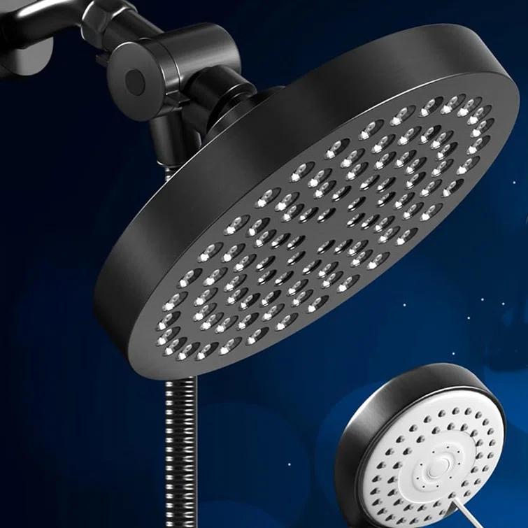 JASODI F09DHPYG9D 6 Inch High Pressure Rainfall Showerhead for Bath - Adjustable Swivel Shower Head
