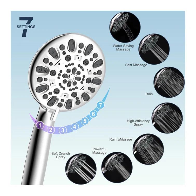 High Pressure Rainfall Shower Head with Handheld Spray Combo