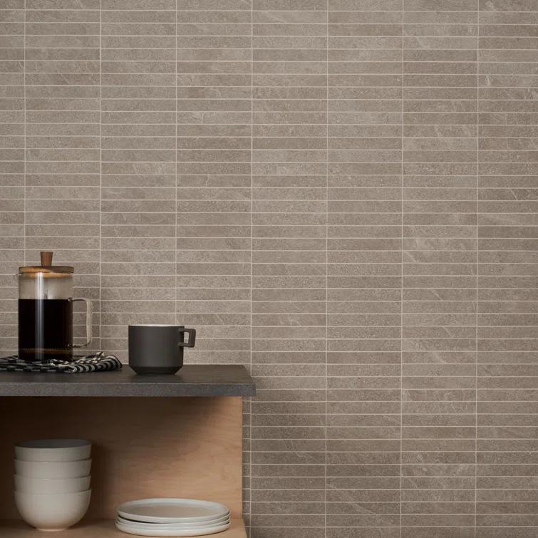Monolith 11.81 In. X 11.81 In. Stacked Matte Porcelain Mosaic Floor And Wall Tile (0.96 Sq. Ft. / Each)