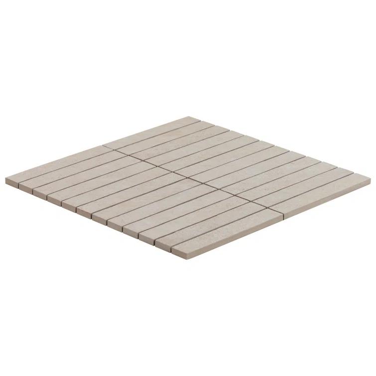 Monolith 11.81 In. X 11.81 In. Stacked Matte Porcelain Mosaic Floor And Wall Tile (5.76 Sq. Ft. / Case)