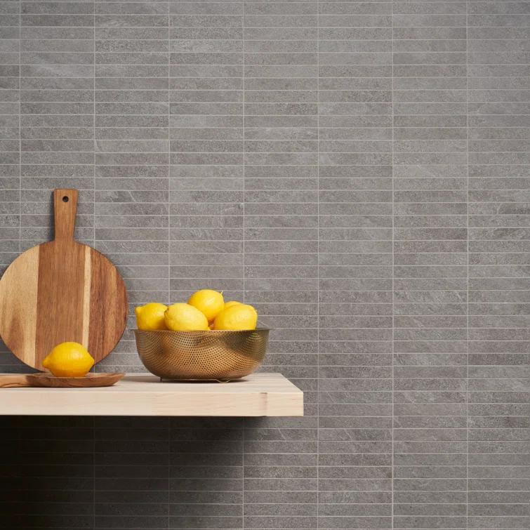 Monolith 11.81 In. X 11.81 In. Stacked Matte Porcelain Mosaic Floor And Wall Tile (0.96 Sq. Ft. / Each)