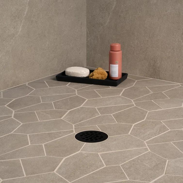 Monolith 11.81 In. X 19.68 In. Organic Pattern Matte Porcelain Mosaic Floor And Wall Tile (1.55 Sq. Ft. / Each)