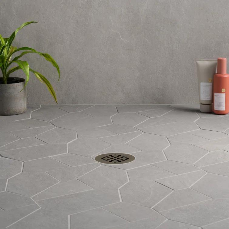 Monolith 11.81 In. X 19.68 In. Organic Pattern Matte Porcelain Mosaic Floor And Wall Tile (1.55 Sq. Ft. / Each)