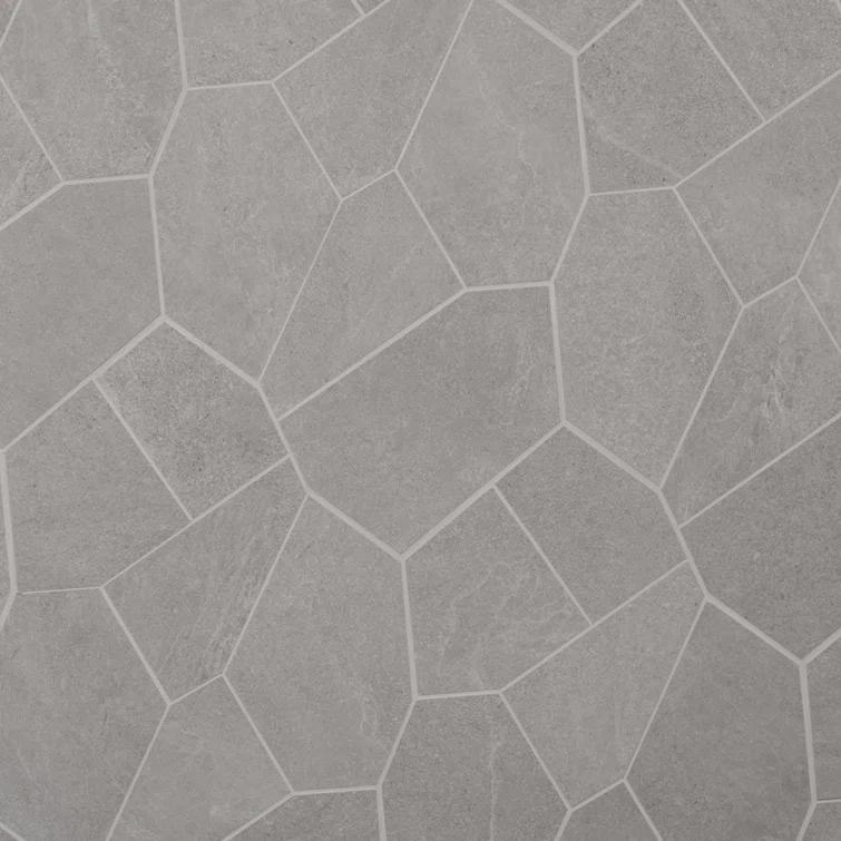 Monolith 11.81 In. X 19.68 In. Organic Pattern Matte Porcelain Mosaic Floor And Wall Tile (1.55 Sq. Ft. / Each)