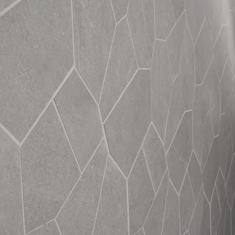 Monolith 11.81 In. X 19.68 In. Organic Pattern Matte Porcelain Mosaic Floor And Wall Tile (1.55 Sq. Ft. / Each)