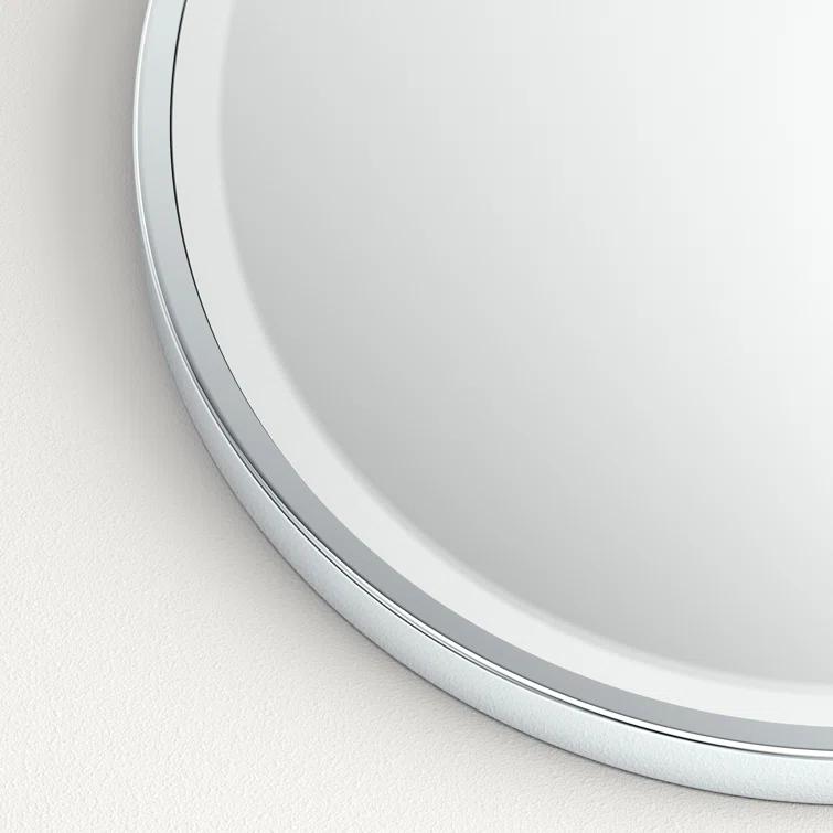 Flush Mount Framed Bathroom Vanity Mirror | Oval Framed Wall Mirror with Beveled Edge | Decorative Wall Mirror for Bathroom, Bedroom, Hallway, Entryway