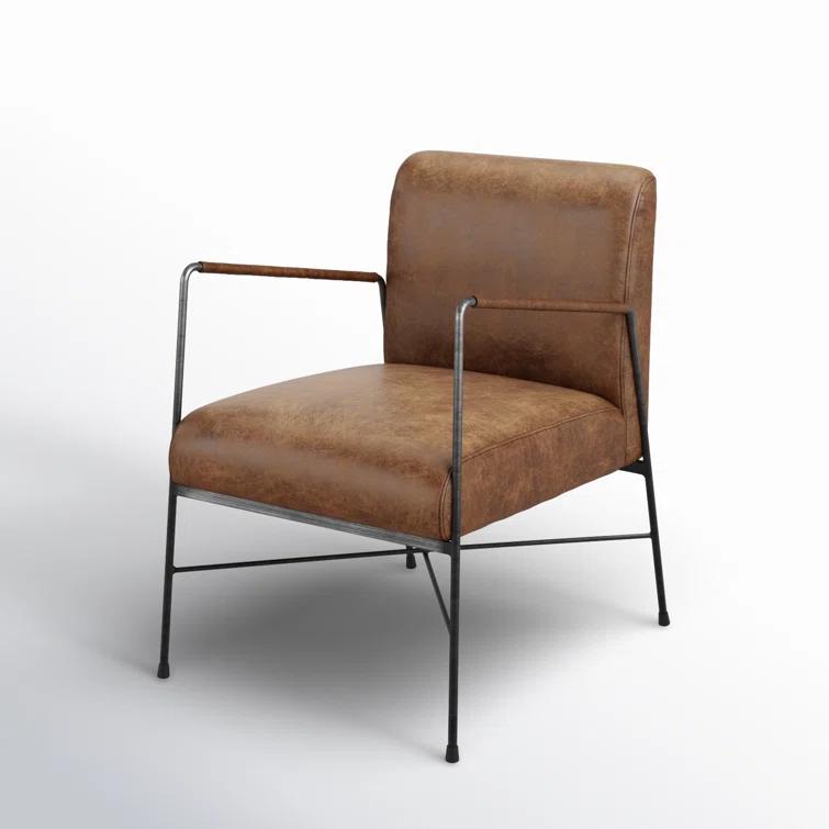 Ivie Leather Accent Chair