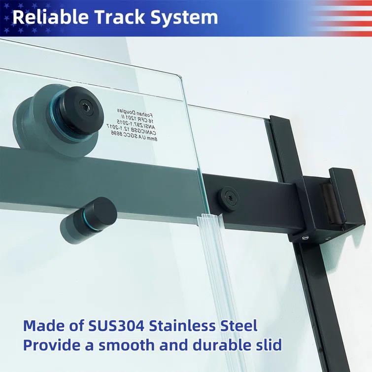 56"-60 ‘W x 75’ Aluminum Framed Shower Door