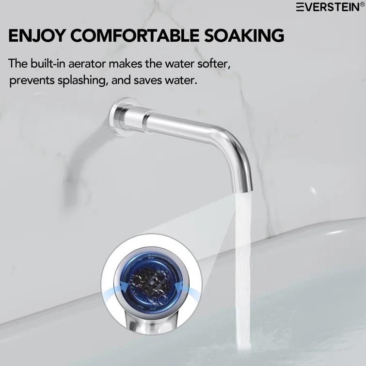 10-Inch High-Pressure Rainfall Shower System, Tub Faucet Set with Pressure Balanced Valve