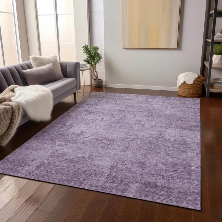 Machine Washable Indoor/Outdoor Claudian ACN1650 Lavender Rug