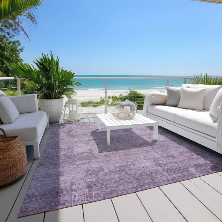 Machine Washable Indoor/Outdoor Claudian ACN1650 Lavender Rug