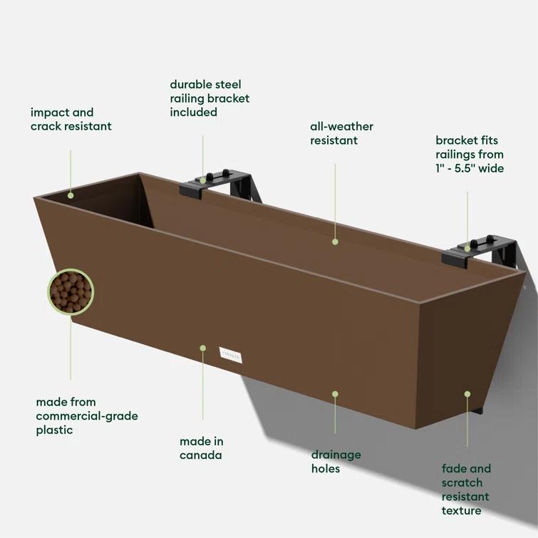 Pure Series Railing Planter