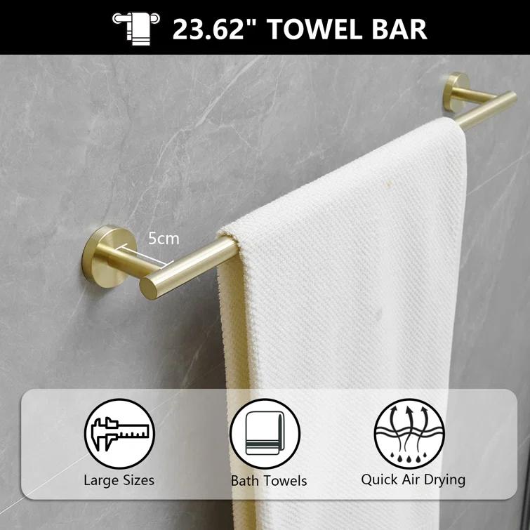 VIBRANTBATH A-91020-BG 5 - Piece Bathroom Hardware Set