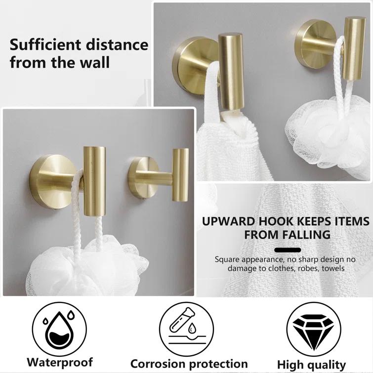 VIBRANTBATH A-91020-BG 5 - Piece Bathroom Hardware Set