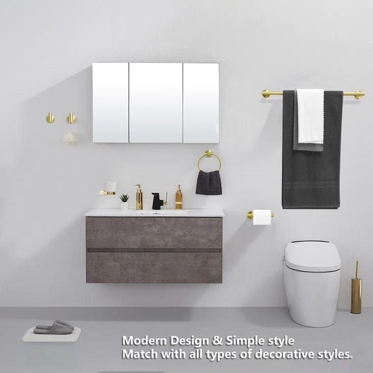 VIBRANTBATH A-91020-BG 5 - Piece Bathroom Hardware Set