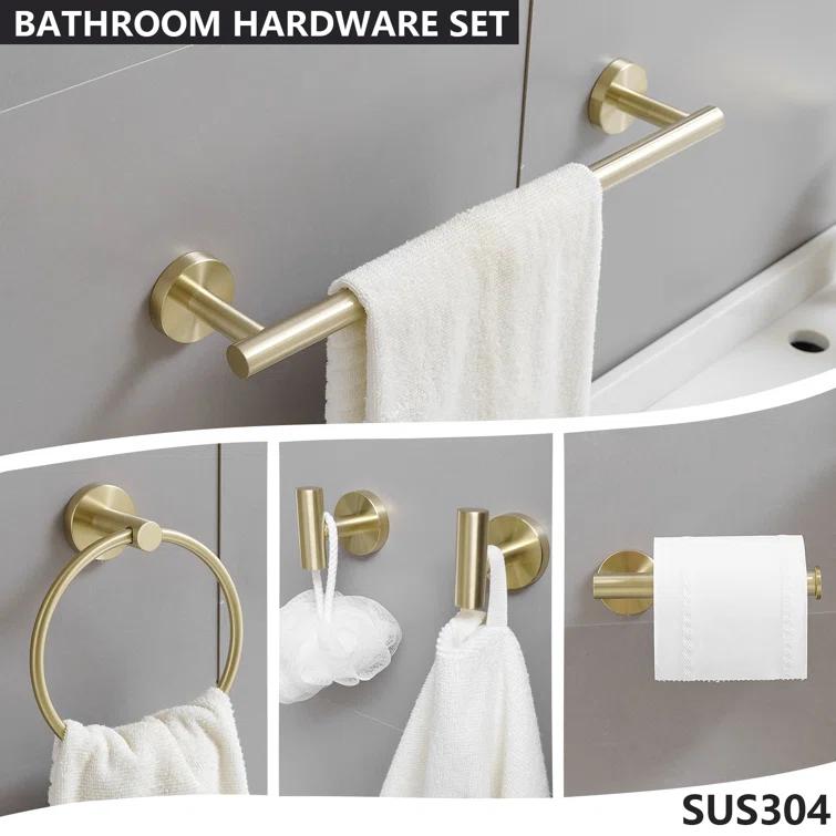 VIBRANTBATH A-91020-BG 5 - Piece Bathroom Hardware Set