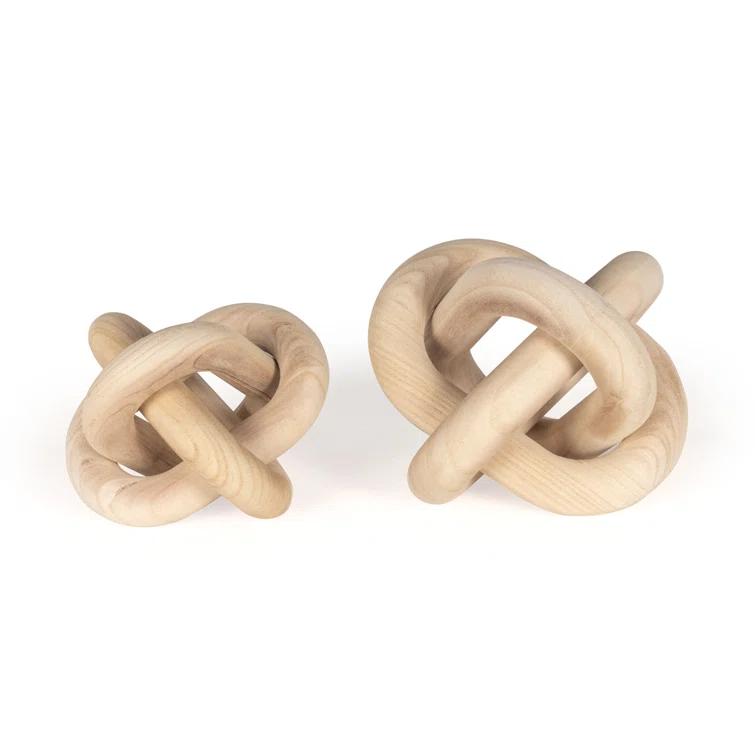 Natural Brown Small Paulownia Wood Knot Sculpture