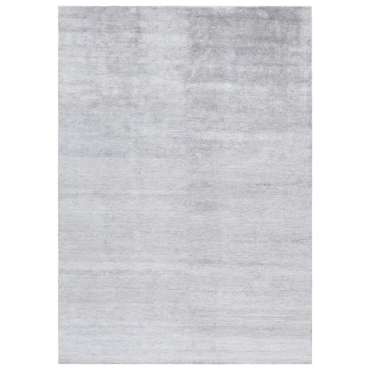 Fairfax Heathered Gray 6' x 9' Hand-Knotted Viscose and Cotton Rug