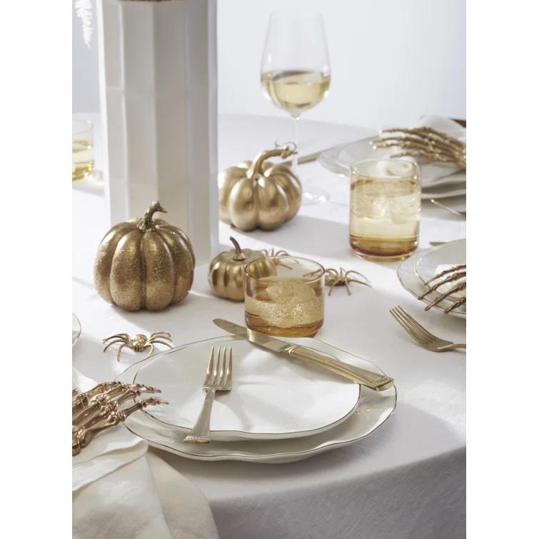 Blue Bay White 12-Piece Dinnerware Set
