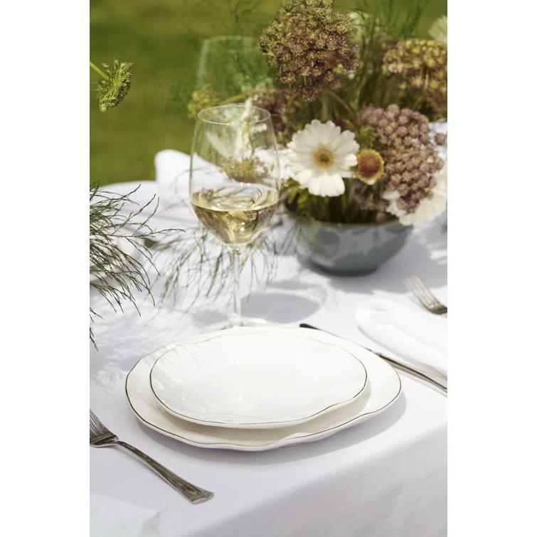 Blue Bay White 12-Piece Dinnerware Set