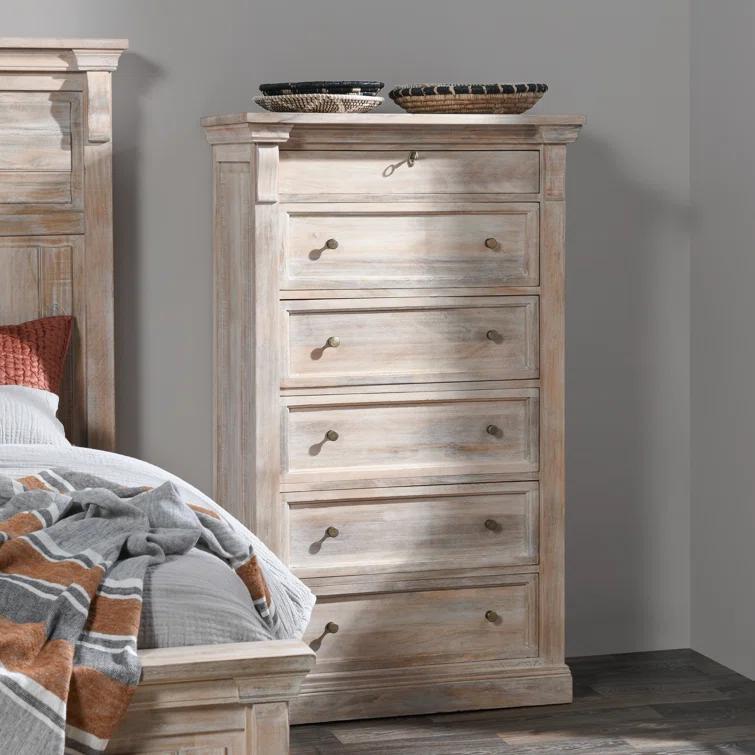 Classic Home Adelaide 6 Drawer Mango Wood Chest Dresser