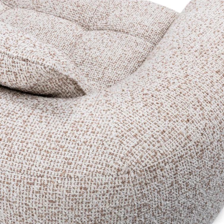 Classic Home Ember 103" Upholstered Fabric Sofa In Cream White