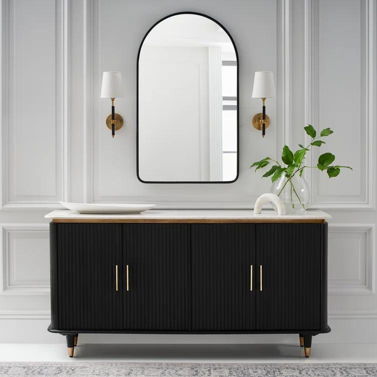 Bronze and Saddle Leather Wall Sconce with Linen Shade