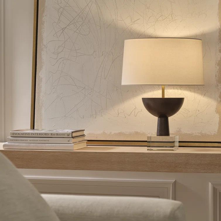Adjustable Warm Iron Outdoor Table Lamp with Acrylic Base
