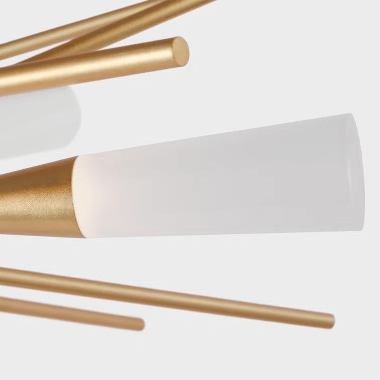 Stellar Gild 28" Modern LED Semi Flush Mount Light