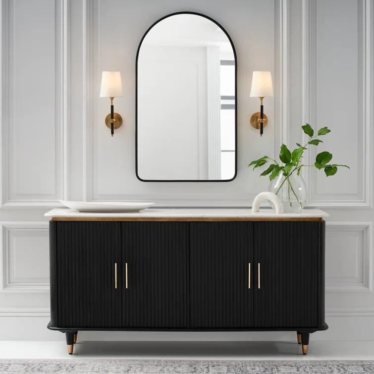 Bronze and Saddle Leather Wall Sconce with Linen Shade