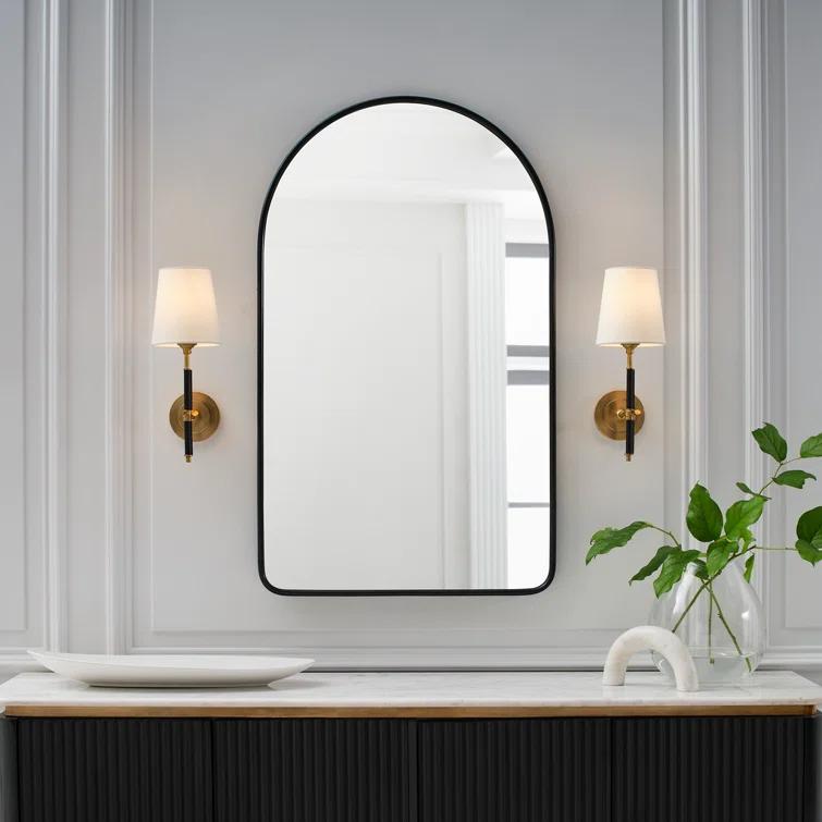 Bronze and Saddle Leather Wall Sconce with Linen Shade