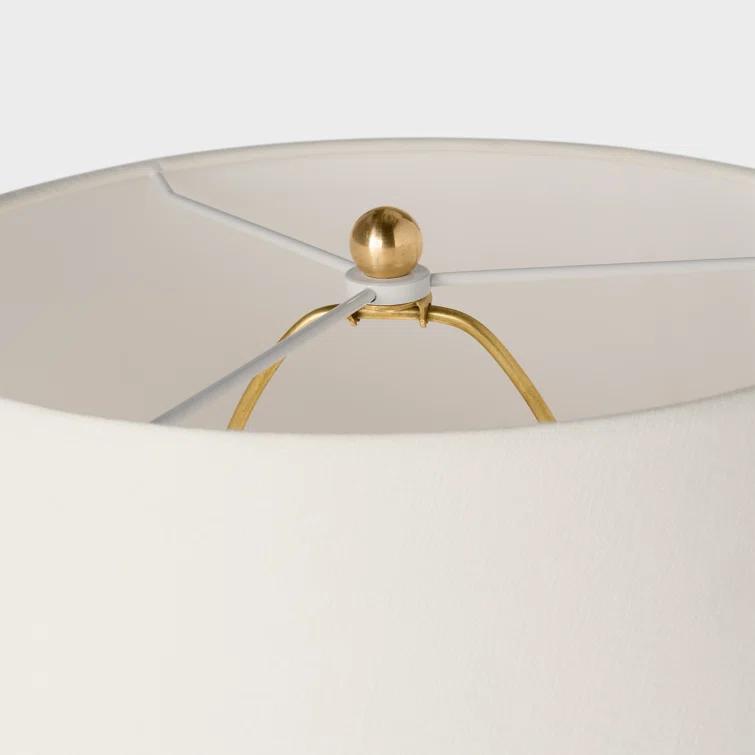 Evie Adjustable White Wicker Outdoor Table Lamp
