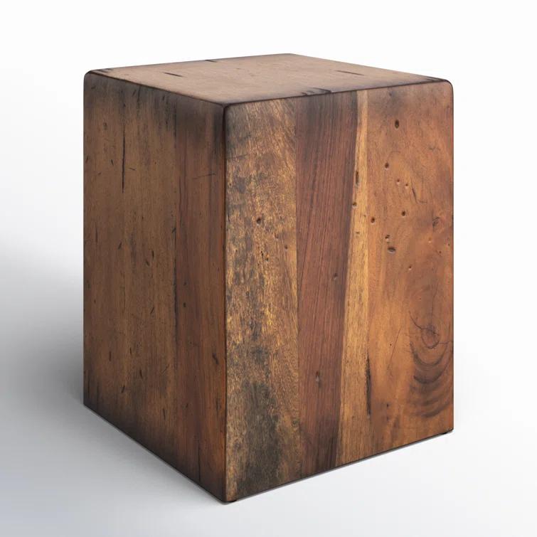 Parkview Square Reclaimed Wood End Table (14")