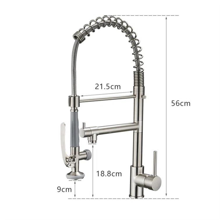 LOONGFIELD ASTARQ-W1932P172291 Kitchen Faucet Pull Down Sprayer Brushed Nickel,Single Handle Kitchen Sink Faucet