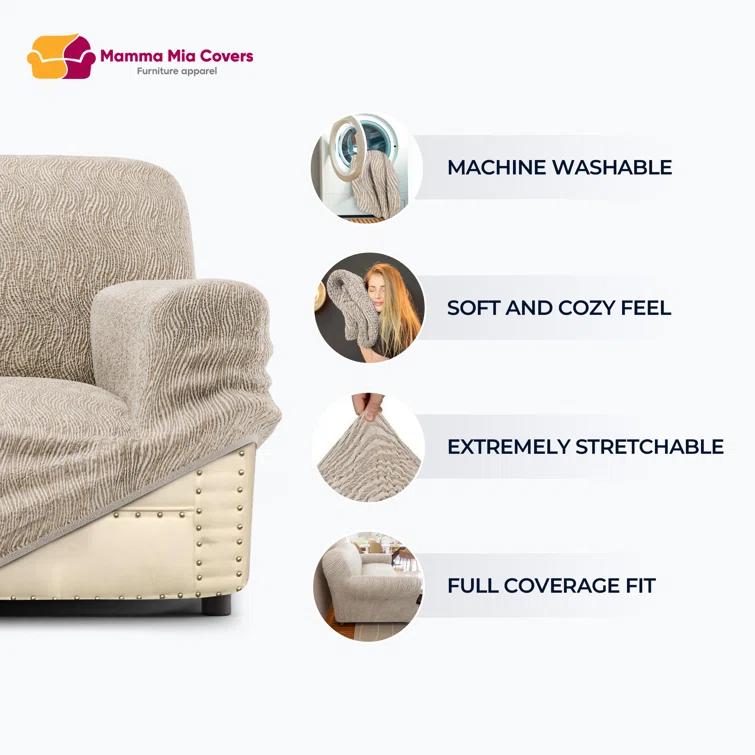 Stretchy Slipcover for Armchair- Premium Quality & Style - Jacquard Collection