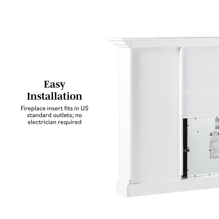 Red Barrel Studio® Traditional 70” Mantel Fireplace with Open Shelving