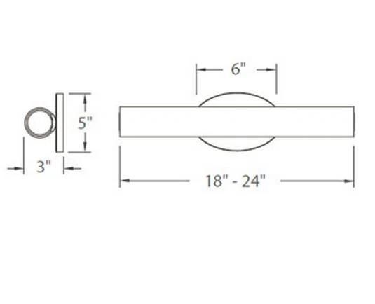 Loft Aluminum LED Flush Mounted Sconce