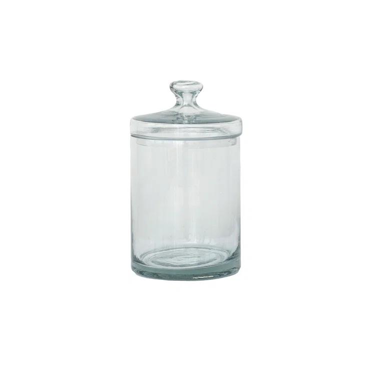 Small Clear Glass Apothecary Jar with Lid
