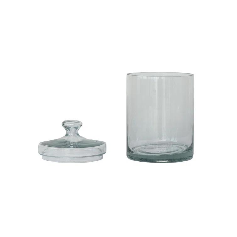 Small Clear Glass Apothecary Jar with Lid
