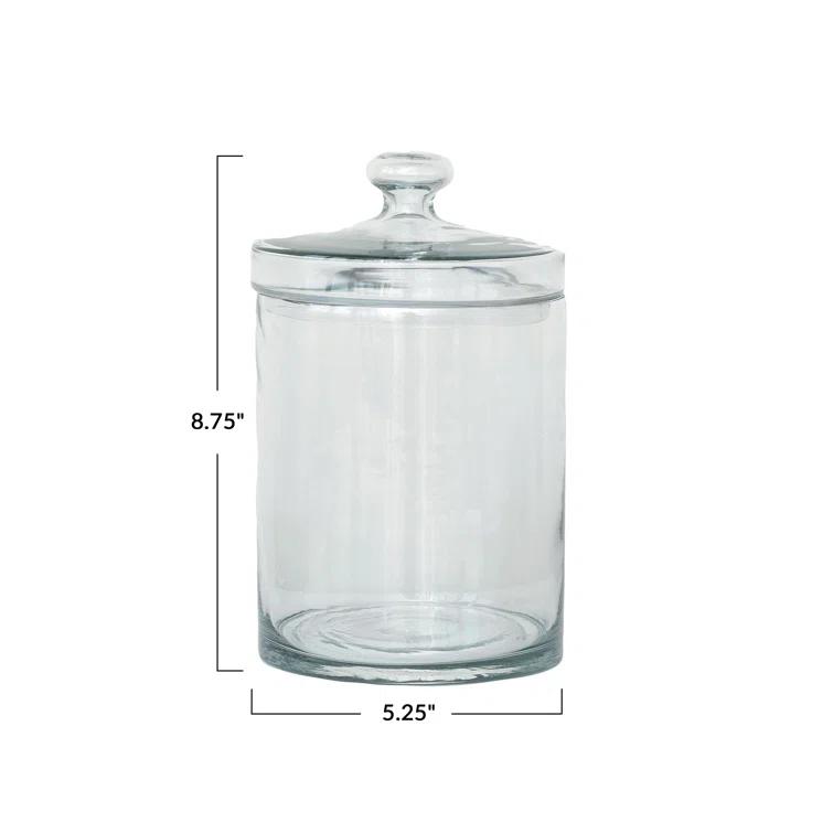 Large Clear Glass Storage Jar with Lid