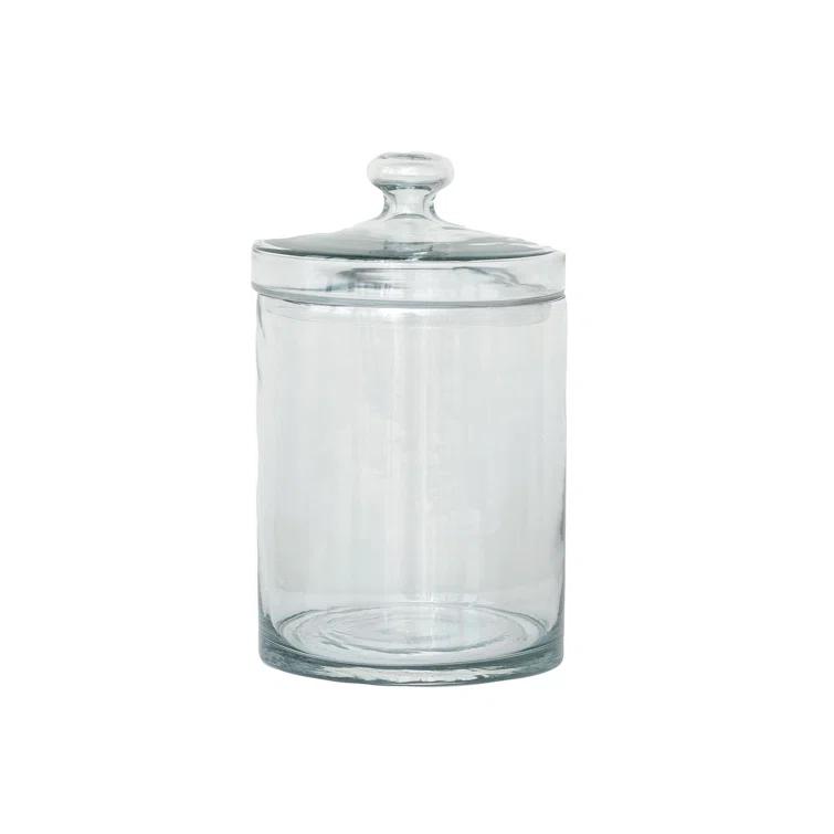 Large Clear Glass Storage Jar with Lid