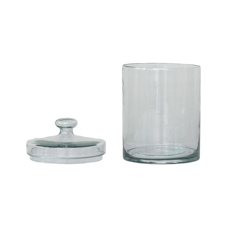 Large Clear Glass Storage Jar with Lid