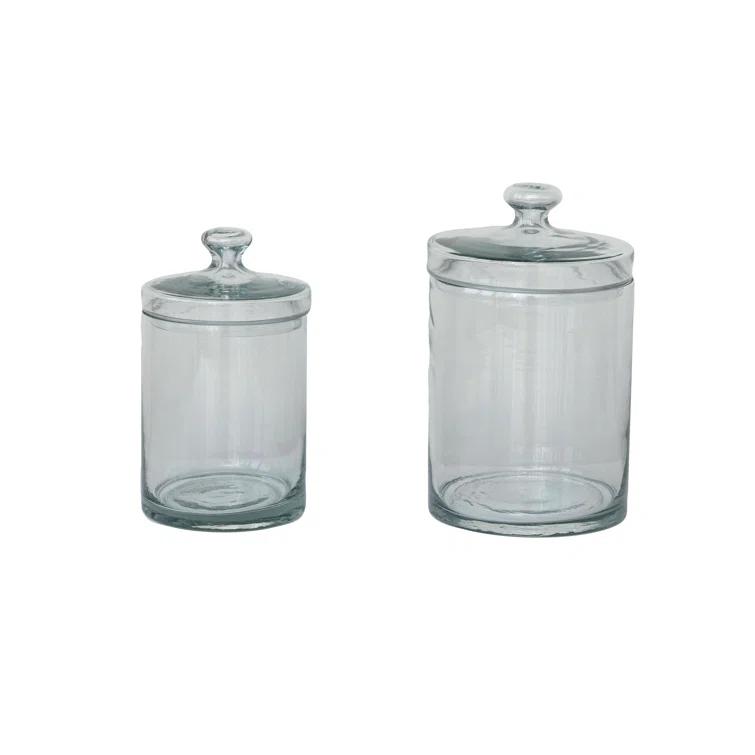 Large Clear Glass Storage Jar with Lid