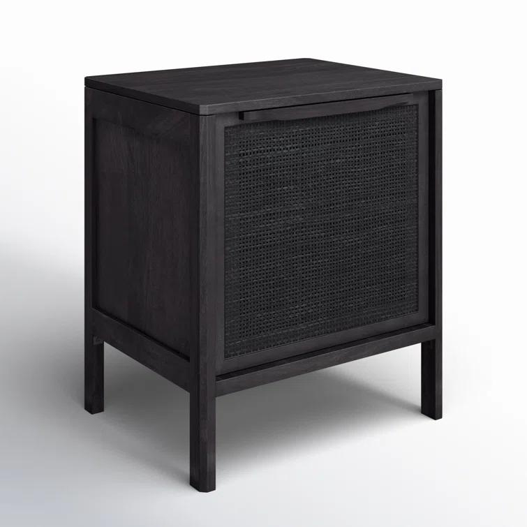 Hannah Nightstand - Black and Black / Right-Side