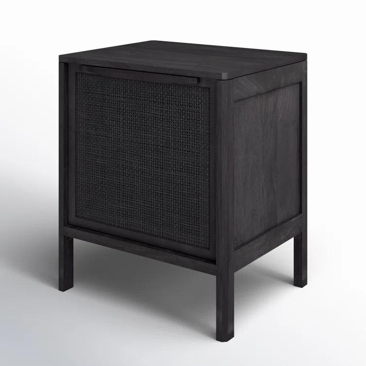 Hannah Nightstand - Black and Black / Right-Side