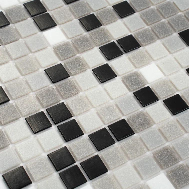 Mingles 0.8" x 0.8" Glass Grid Mosaic Wall & Floor Tile